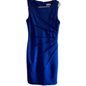 Size 6 Royal Blue Calvin Klein Sheath Dress